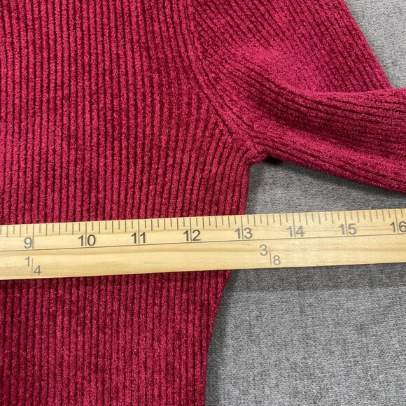 INC Ribbed Knit Long-Sleeve Mock Neck Sweater Keyhole Rayon/Nylon Womens Size S - Picture 11 of 11